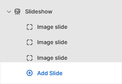 An image slide block inside a slideshow section in Theme editor.