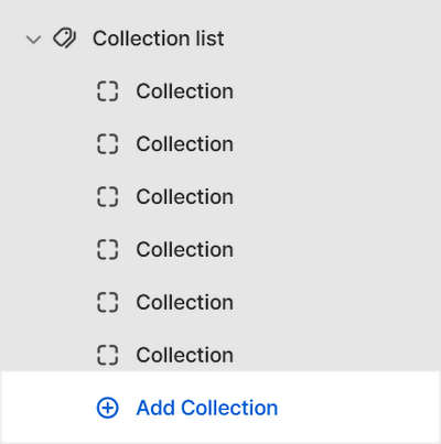 The Collection list section's Add block menu in Theme editor.