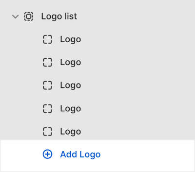 The add Logo block menu in Theme editor.