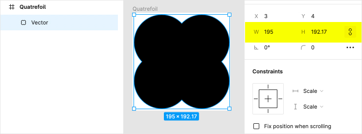 This shows the shape svg inside the artboard at a width or height no greater than 195px
